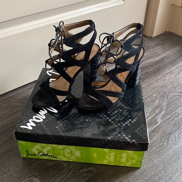 Sam Edelman Shoes - Sam Edelman Yardley Black Suede Heeled Sandals